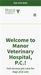 Mobile Screenshot of manorveterinaryhospital.com